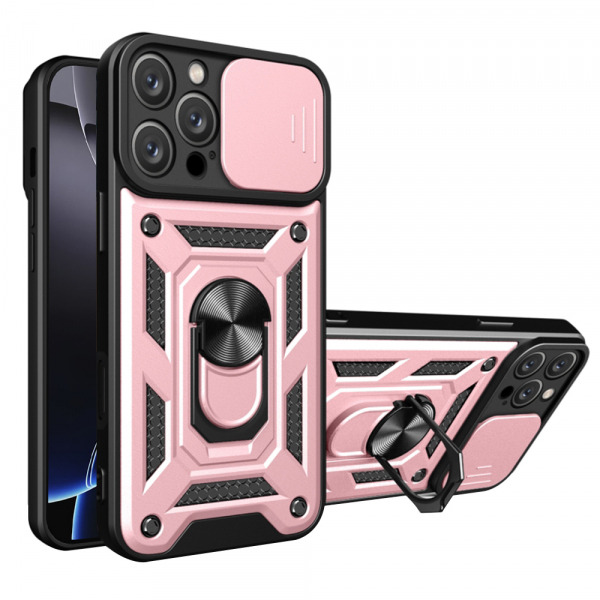 Husa pentru Apple iPhone 16 Pro, Techsuit, CamShield, Roz