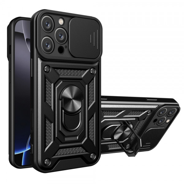 Husa pentru Apple iPhone 16 Pro Max, Techsuit, CamShield, Neagra