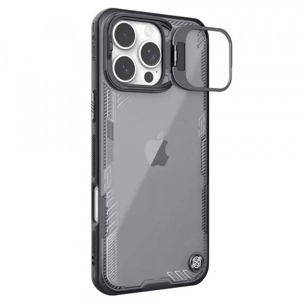 Husa pentru Apple iPhone 16 Pro Max, Nillkin, Iceblade Prop (with Camera Cutout), Neagra