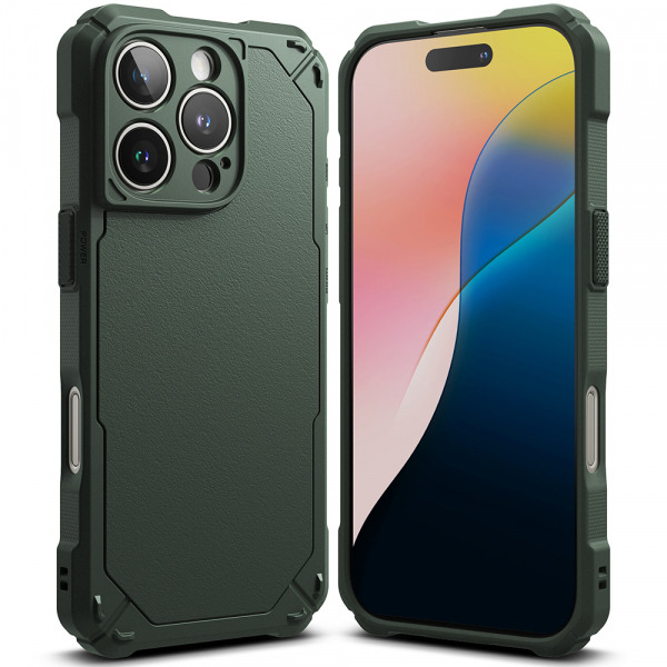 Husa pentru Apple iPhone 16 Pro Max, Ringke, Rugged Gear, Verde Inchis