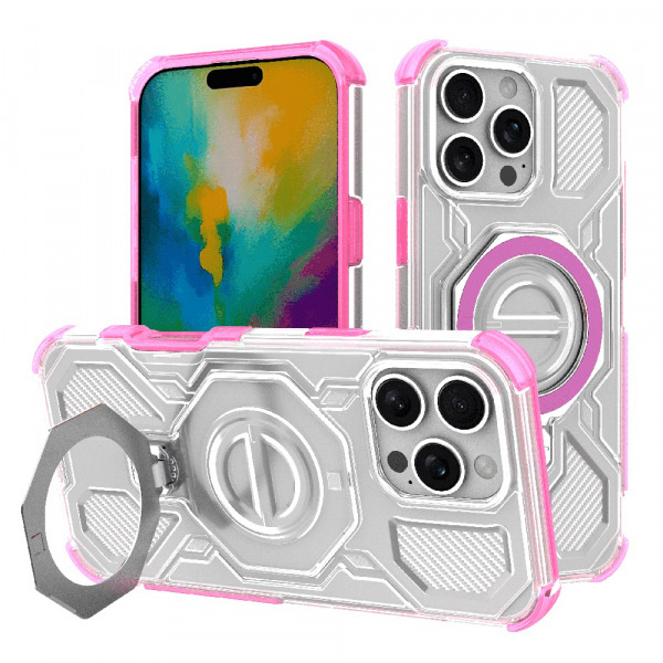 Husa pentru Apple iPhone 16 Pro Max, Techsuit, Carbon Shield Pro, Roz