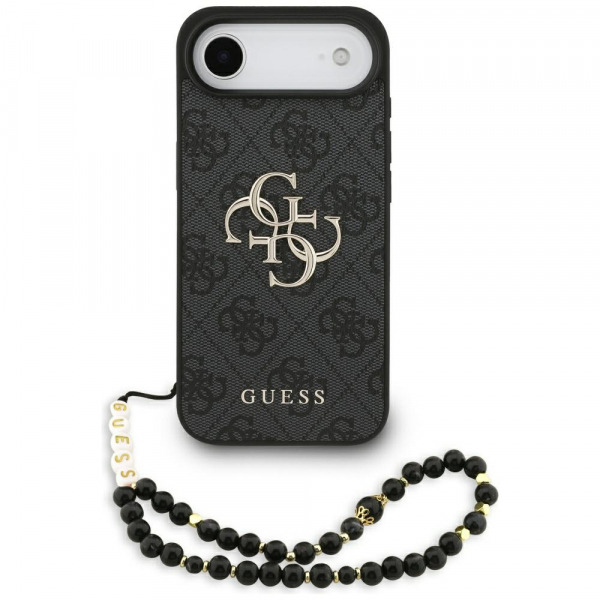 Husa pentru Apple iPhone 17 Air, Guess, 4G Classic Logo with Strap, Neagra