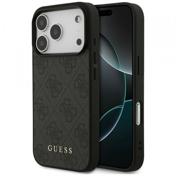 Husa pentru Apple iPhone 18 Pro / 17 Pro, Guess, 4G Classic, Neagra