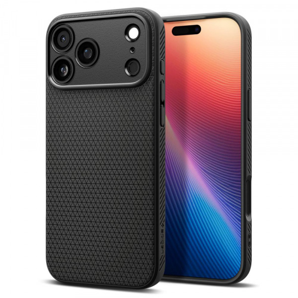 Husa pentru Apple iPhone 18 Pro Max / 17 Pro Max, Spigen, Liquid Air, Neagra Mata ACS10265