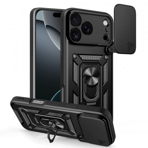 Husa pentru Apple iPhone 18 Pro Max / 17 Pro Max, Techsuit, CamShield, Neagra
