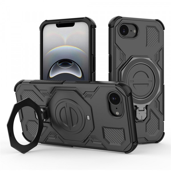 Husa pentru Apple iPhone 17e / 16e, Techsuit, Carbon Shield Pro, Neagra