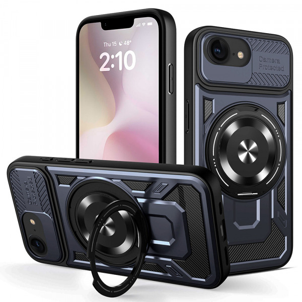 Husa pentru Apple iPhone 17e / 16e, Techsuit, RuggedCam, Albastra