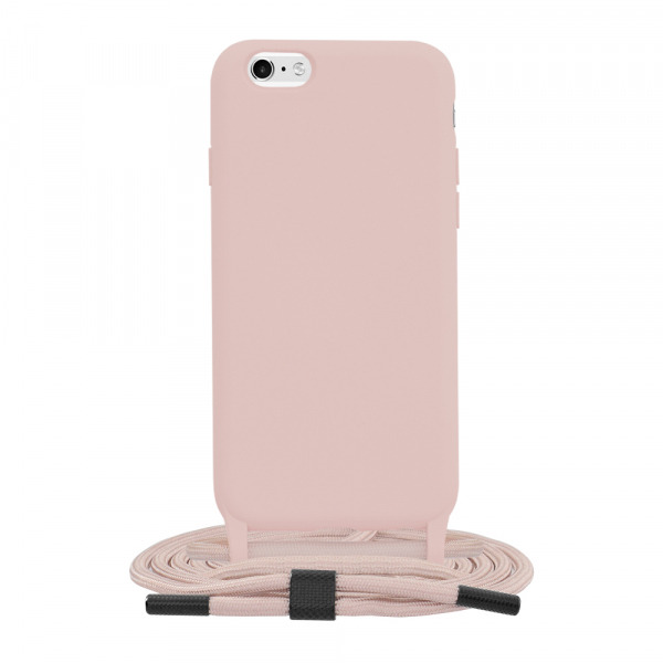 Husa pentru Apple iPhone 6 / 6s, Techsuit, Crossbody Lanyard, Roz