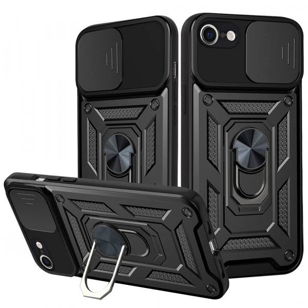 Husa pentru Apple iPhone 6s Plus / 6 Plus, Techsuit, CamShield, Neagra