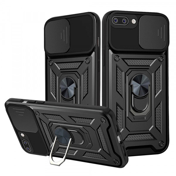 Husa pentru Apple iPhone 8 Plus / 7 Plus, Techsuit, CamShield, Neagra