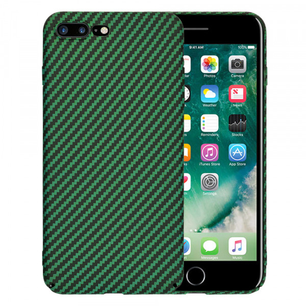 Husa pentru Apple iPhone 8 Plus / 7 Plus, Techsuit, Carbonite FiberShell, Verde