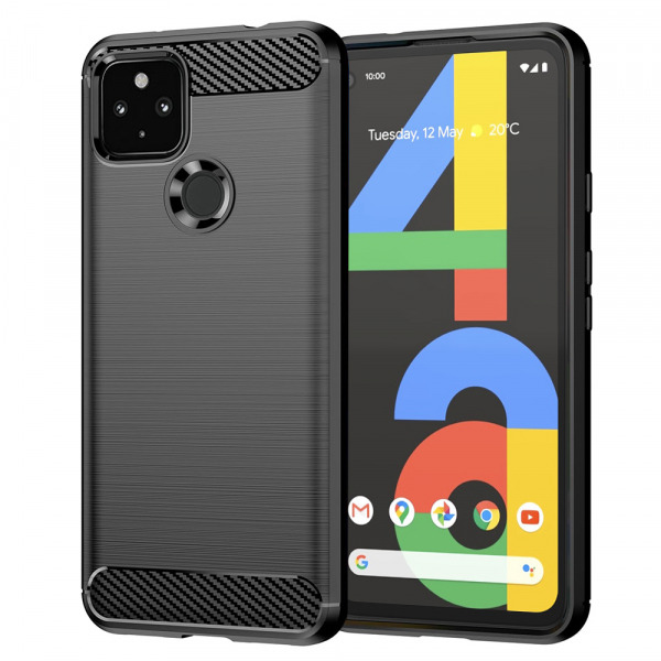 Husa pentru Google Pixel 4a 5G, Techsuit, Carbon, Neagra