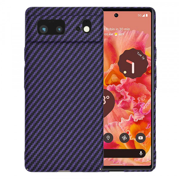 Husa pentru Google Pixel 6, Techsuit, Carbonite FiberShell, Mov