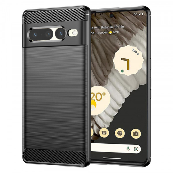 Husa pentru Google Pixel 7 Pro, Techsuit, Carbon, Neagra