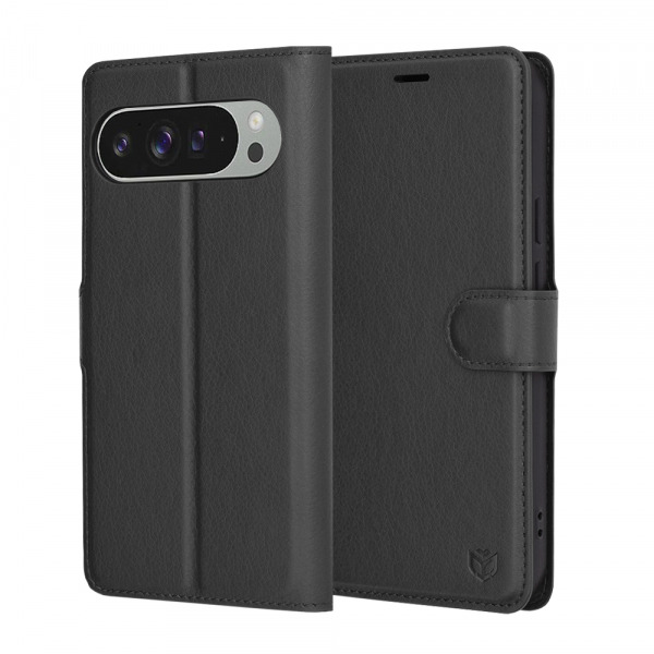 Husa pentru Google Pixel 9 Pro XL, Techsuit, Leather Folio, Neagra