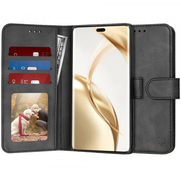 Husa pentru Honor 200 Pro, Techsuit, Diary Book, Neagra