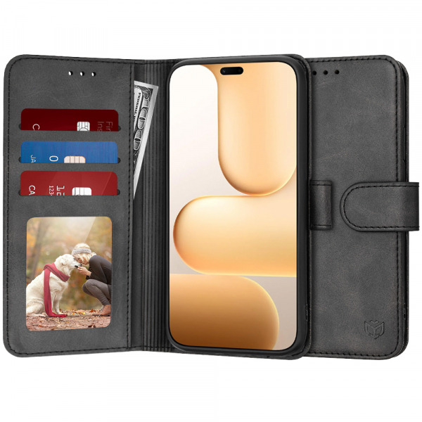 Husa pentru Honor 600 Lite, Techsuit, Diary Book, Neagra