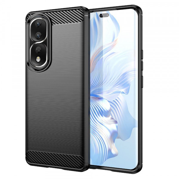 Husa pentru Honor 90 Pro / 80 Pro, Techsuit, Carbon, Neagra