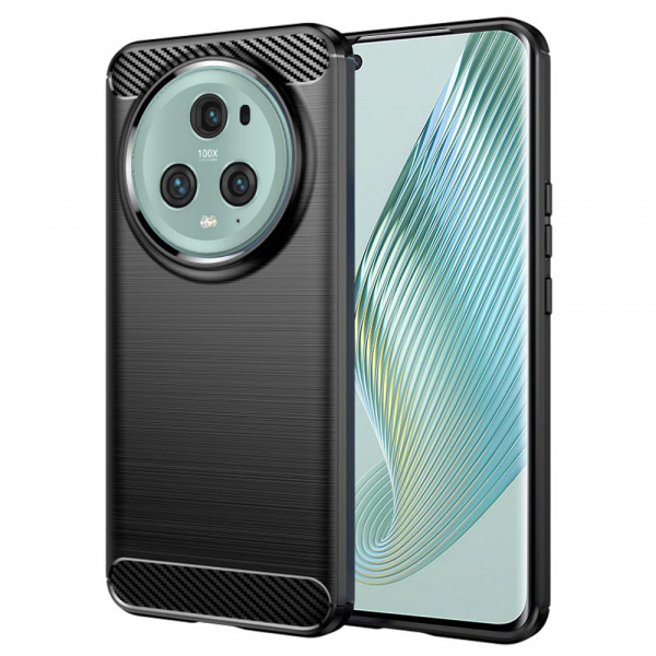 Husa pentru Honor Magic5 Pro, Techsuit, Carbon, Neagra