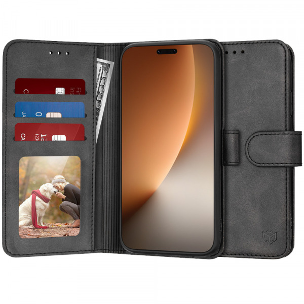 Husa pentru Honor Magic8 Pro, Techsuit, Diary Book, Neagra