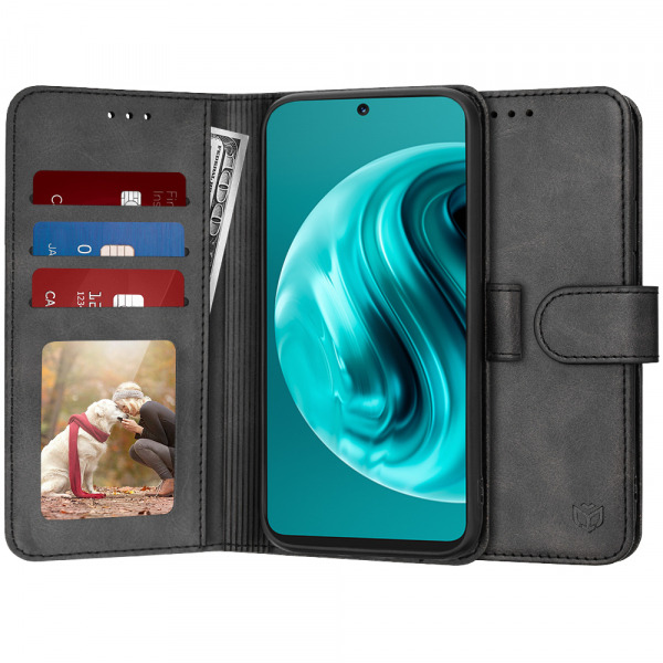 Husa pentru Huawei nova 13i / nova 12i, Techsuit, Diary Book, Neagra