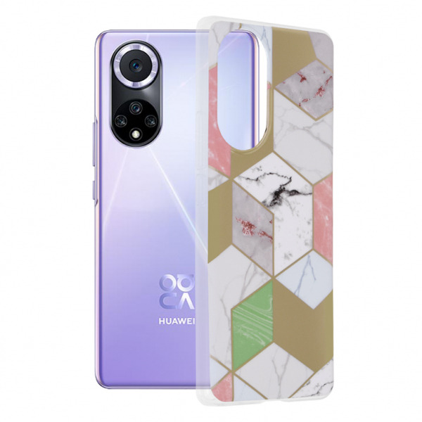 Husa pentru Huawei nova 9 / 50, Techsuit, Marble, Mov