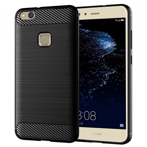 Husa pentru Huawei P10 Lite, Techsuit, Carbon, Neagra