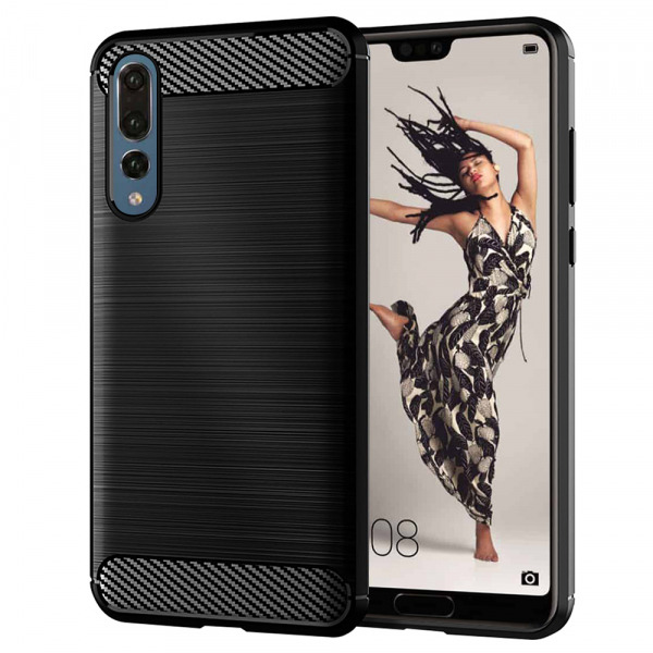 Husa pentru Huawei P20 Pro, Techsuit, Carbon, Neagra