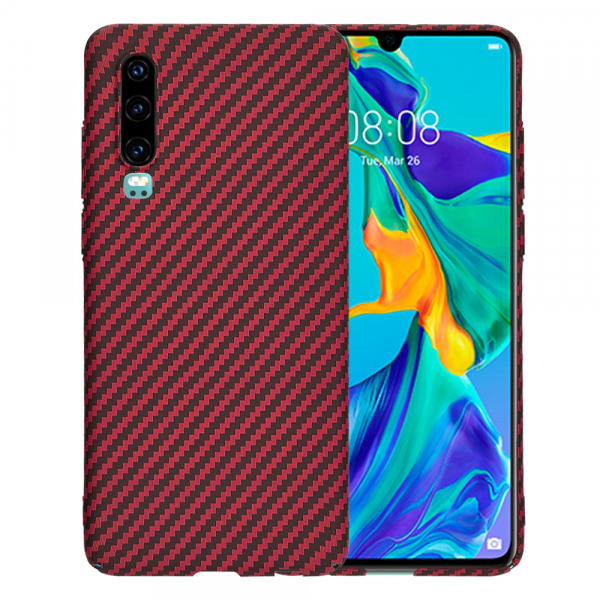 Husa pentru Huawei P30, Techsuit, Carbonite FiberShell, Rosie