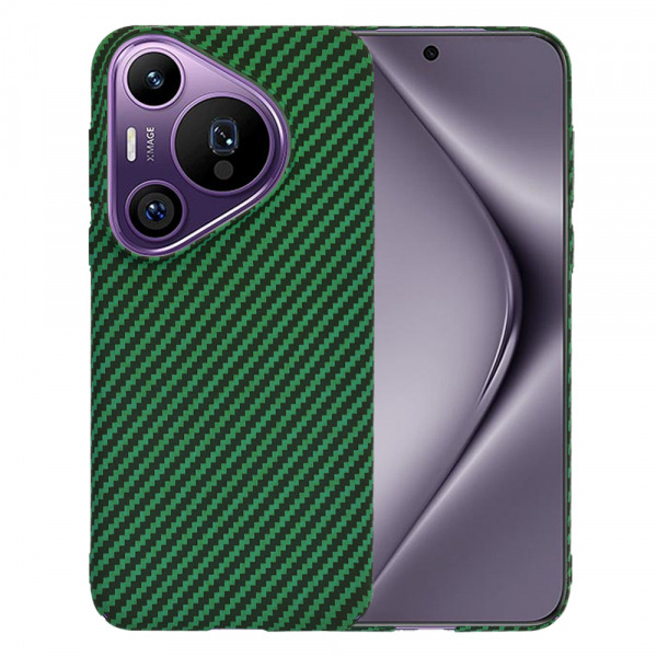 Husa pentru Huawei Pura 70 Pro, Techsuit, Carbonite FiberShell, Verde