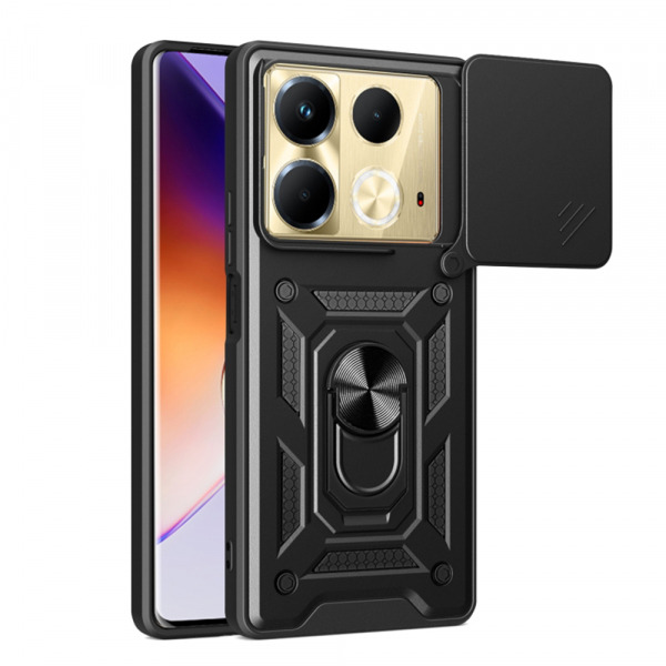 Husa pentru Infinix Note 40 4G, Techsuit, CamShield, Neagra
