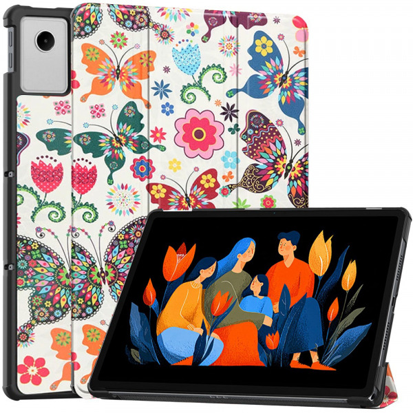 Husa pentru Lenovo Idea Tab Plus, Techsuit, FoldPro Butterfly, Multicolor