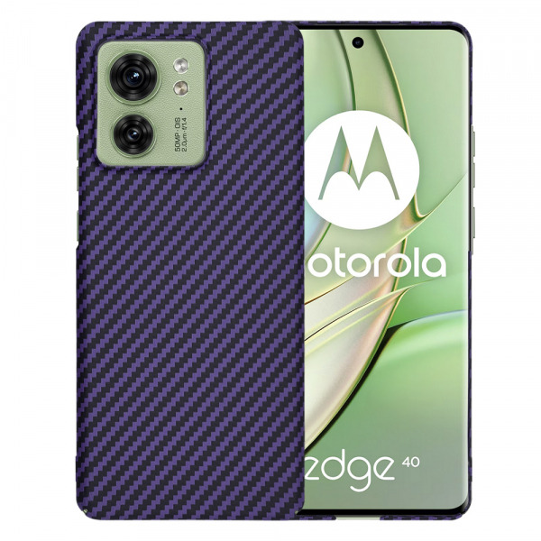 Husa pentru Motorola Edge (2023) / Edge 40, Techsuit, Carbonite FiberShell, Mov