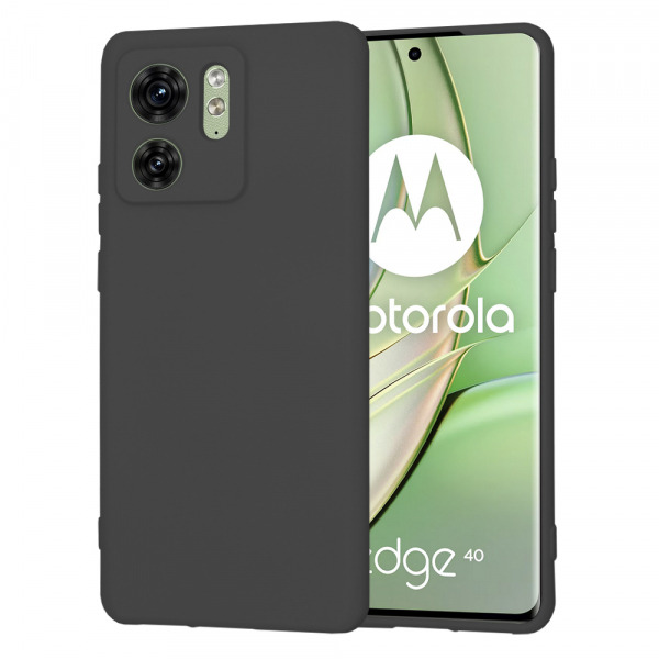 Husa pentru Motorola Edge (2023) / Edge 40, Techsuit, SoftFlex, Neagra