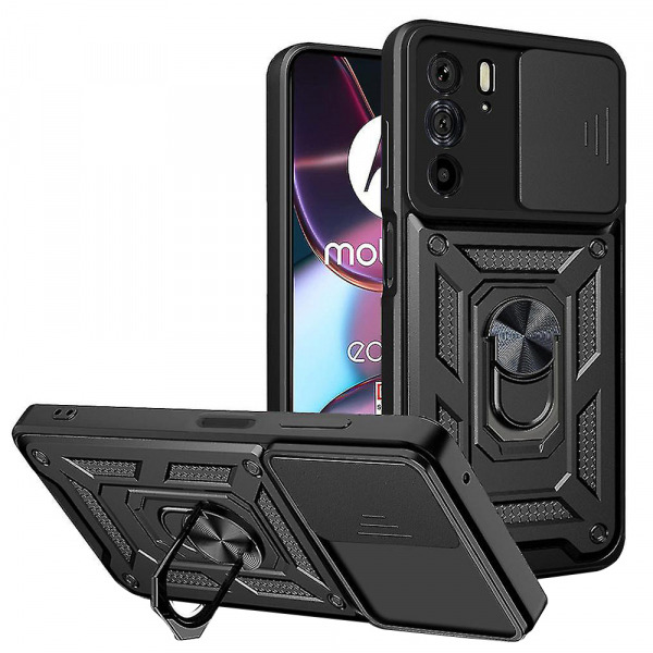 Husa pentru Motorola Edge 30 Pro, Techsuit, CamShield, Neagra
