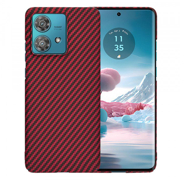 Husa pentru Motorola Edge 40 Neo, Techsuit, Carbonite FiberShell, Rosie