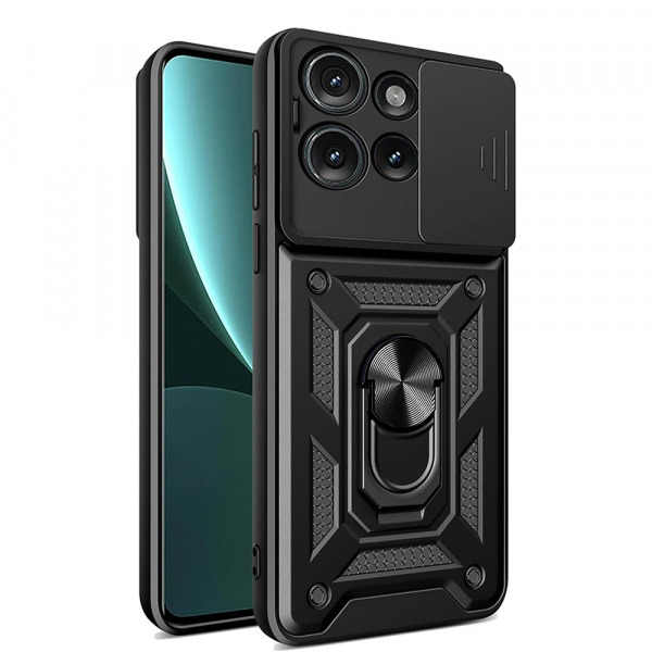 Husa pentru Motorola Edge 50, Techsuit, CamShield, Neagra
