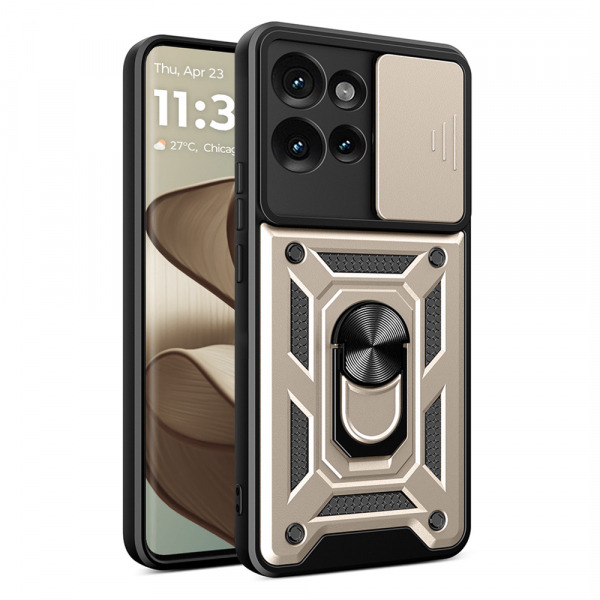Husa pentru Motorola Edge 50 Fusion, Techsuit, CamShield, Aurie