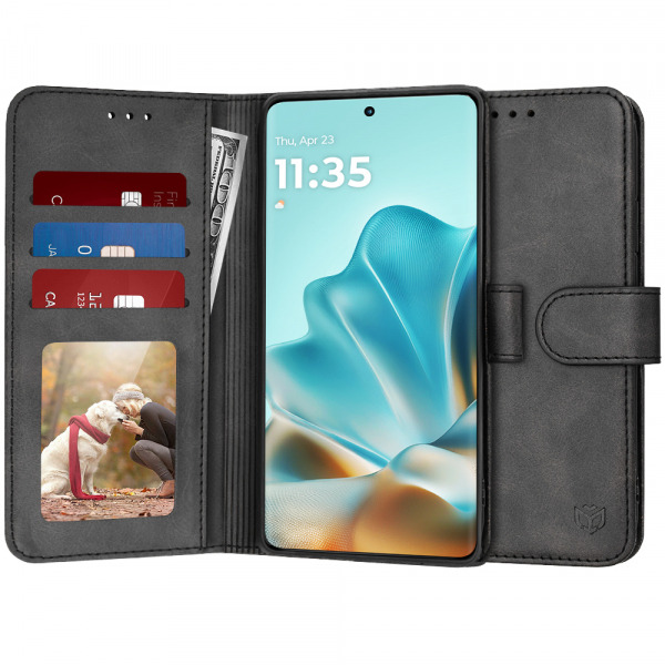 Husa pentru Motorola Edge 60 Fusion / Edge 60, Techsuit, Diary Book, Neagra