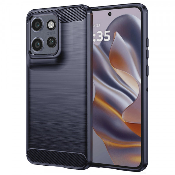 Husa pentru Motorola Edge 60 Neo / Edge 50 Neo, Techsuit, Carbon, Albastra
