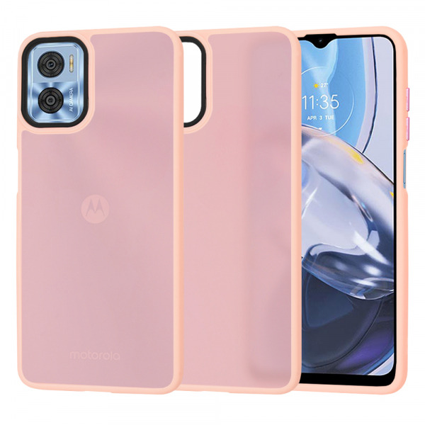 Husa pentru Motorola Moto E22i / E22, Techsuit, HaloFrost, Roz