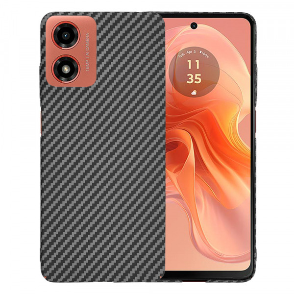 Husa pentru Motorola Moto G04s / E14 / G04 / G24, Techsuit, Carbonite FiberShell, Neagra
