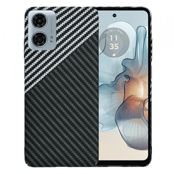 Husa pentru Motorola Moto G24 Power, Techsuit, Carbonite FiberShell, Neagra Gri