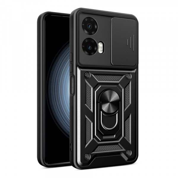 Husa pentru Motorola Moto G35, Techsuit, CamShield, Neagra