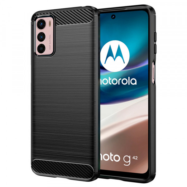 Husa pentru Motorola Moto G42, Techsuit, Carbon, Neagra