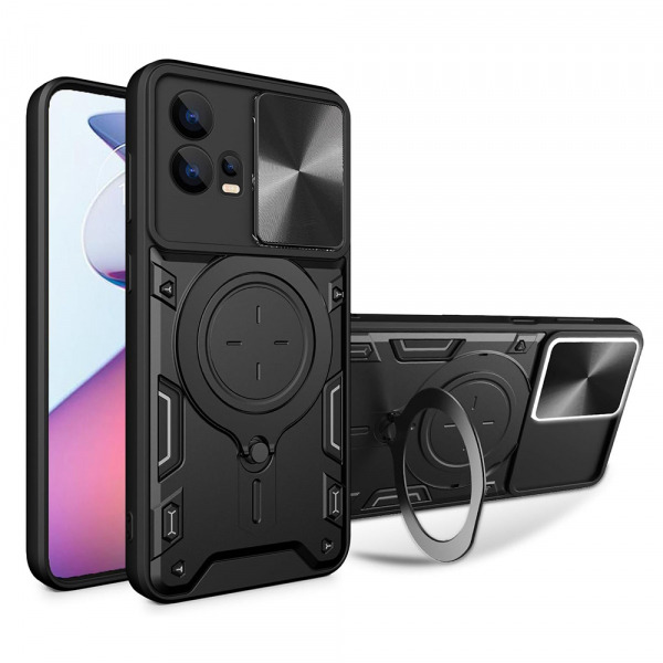 Husa pentru Motorola Moto G72, Techsuit, CamGuard Pro, Neagra