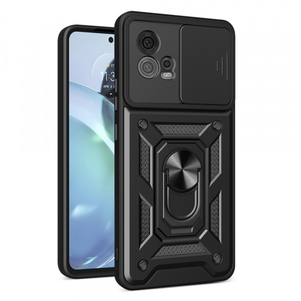 Husa pentru Motorola Moto G72, Techsuit, CamShield, Neagra