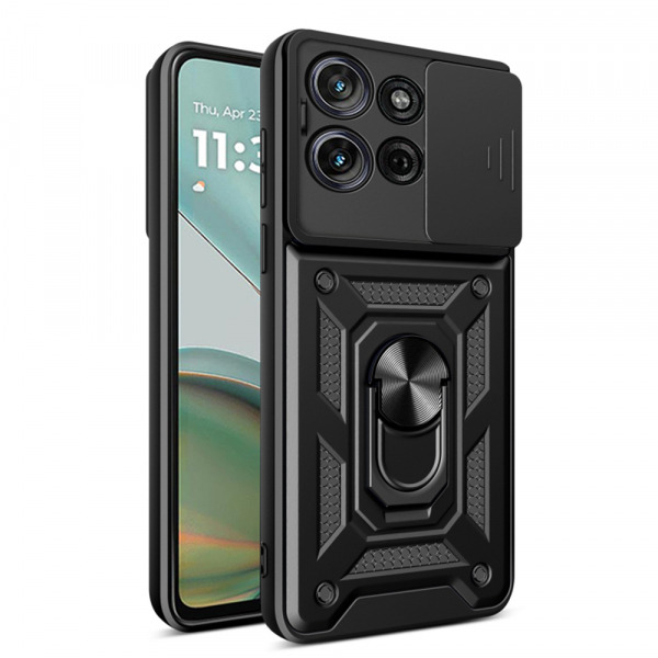 Husa pentru Motorola Moto G75, Techsuit, CamShield, Neagra
