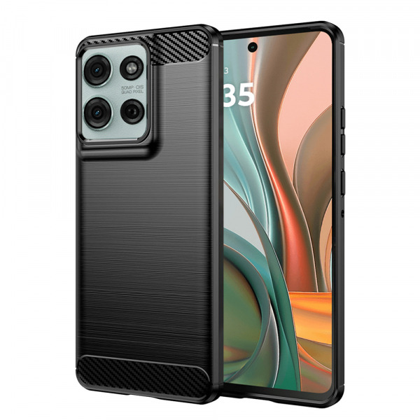 Husa pentru Motorola Moto G75, Techsuit, Carbon, Neagra