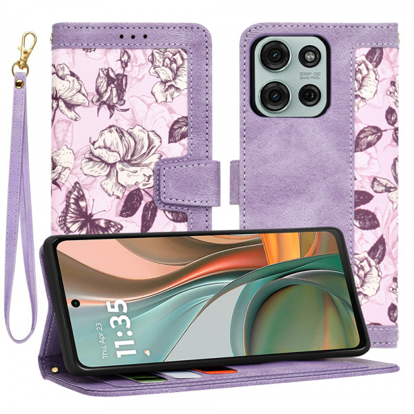 Husa pentru Motorola Moto G75, Techsuit, FlipCraft, Mov